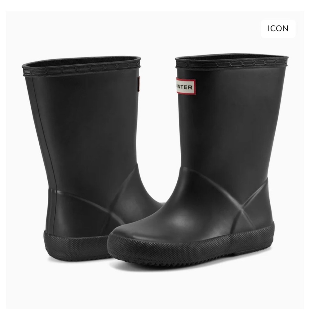 Hunter Kids First Classic Rain Boots - Black